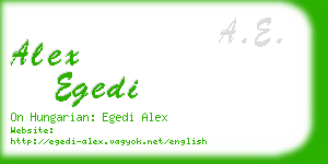 alex egedi business card